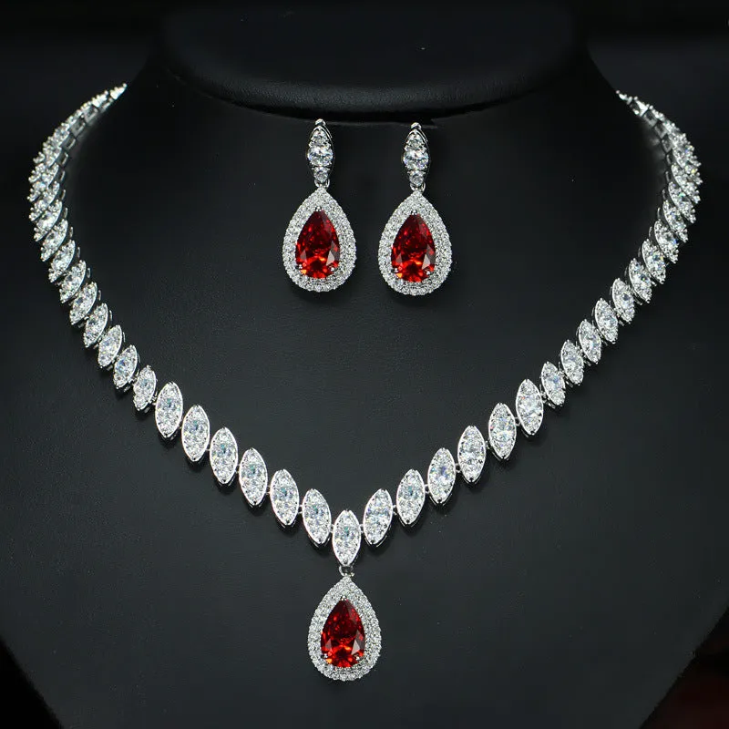 Two Piece AAA Zircon Jewelry Set