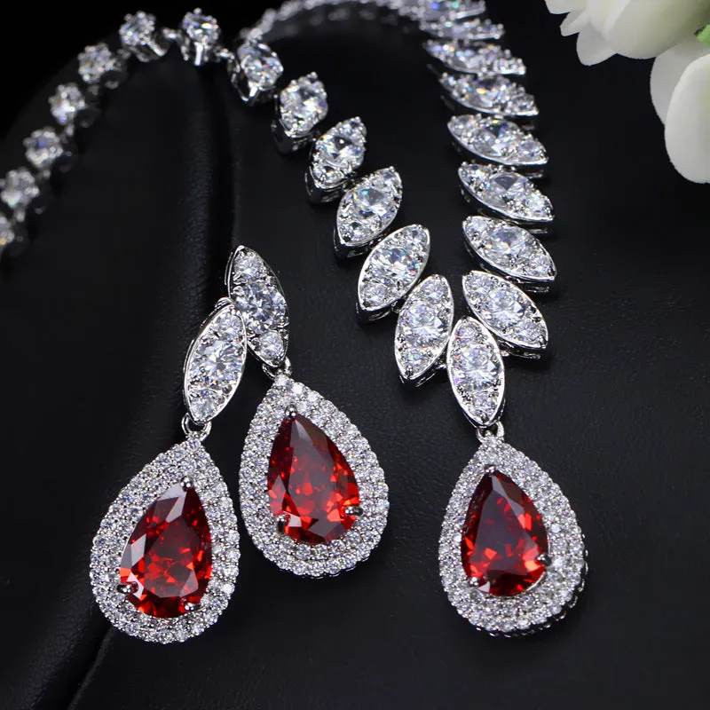 Two Piece AAA Zircon Jewelry Set