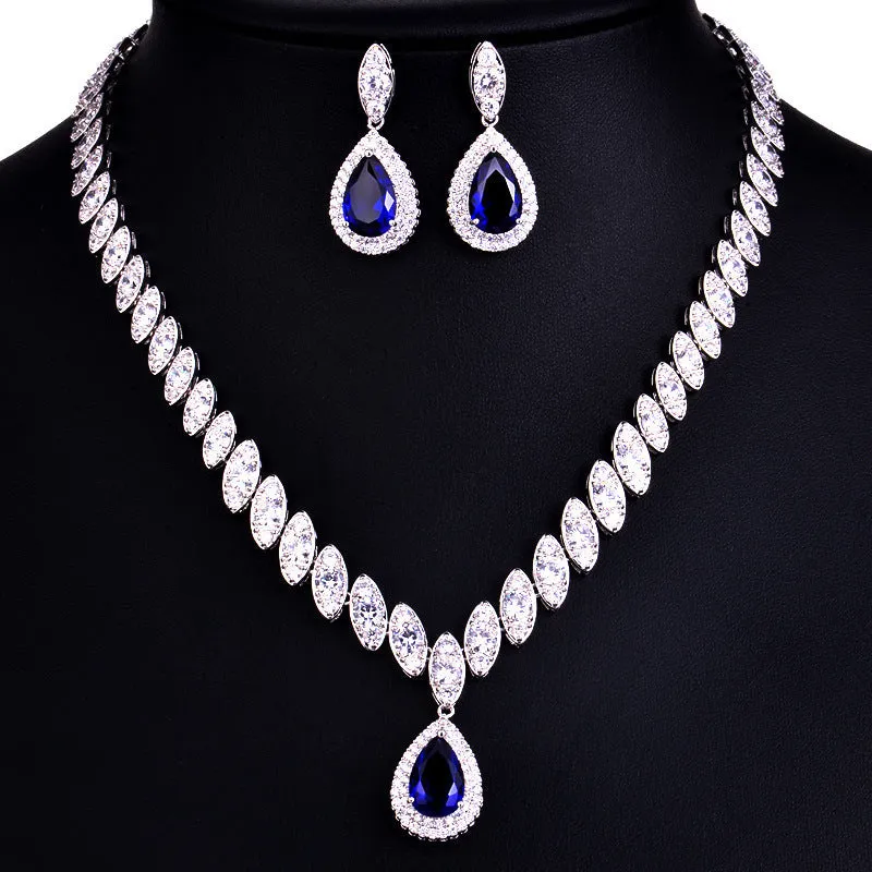 Two Piece AAA Zircon Jewelry Set