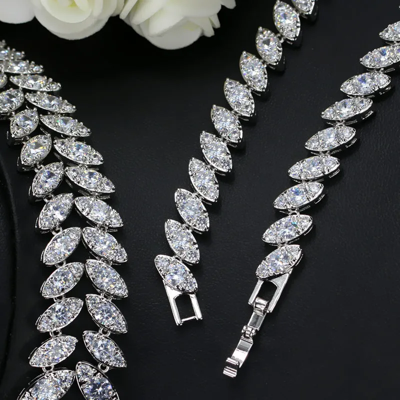 Two Piece AAA Zircon Jewelry Set