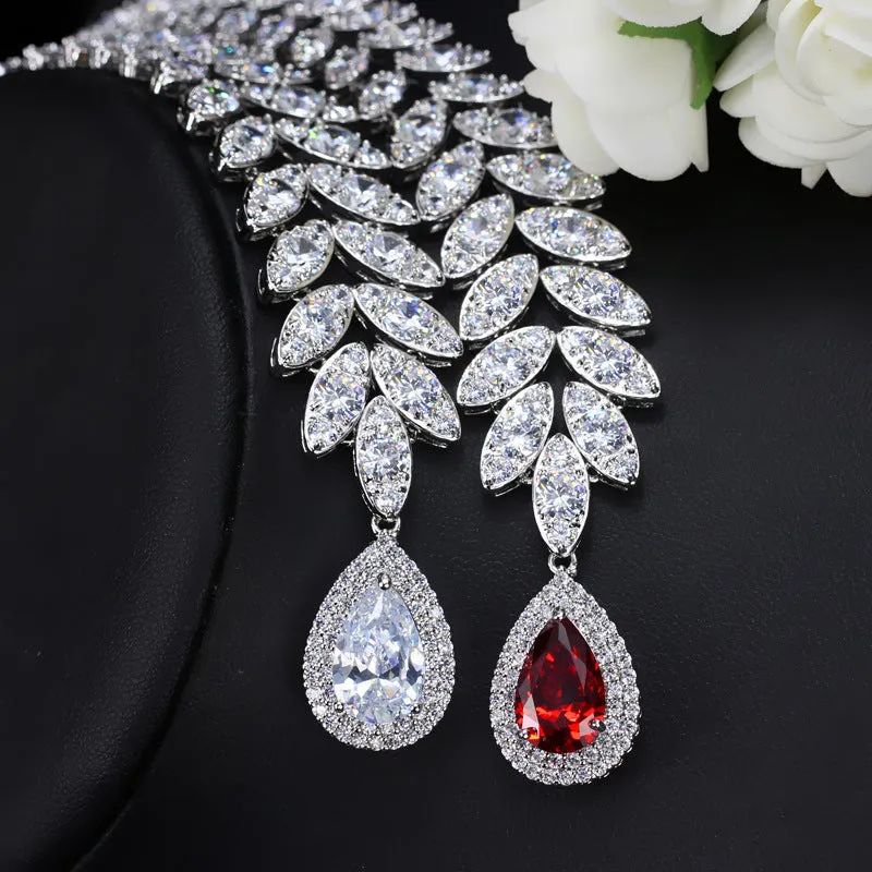 Two Piece AAA Zircon Jewelry Set