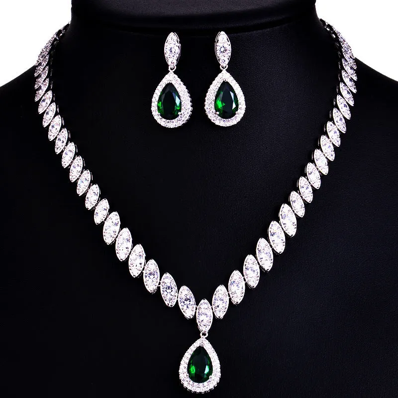 Two Piece AAA Zircon Jewelry Set