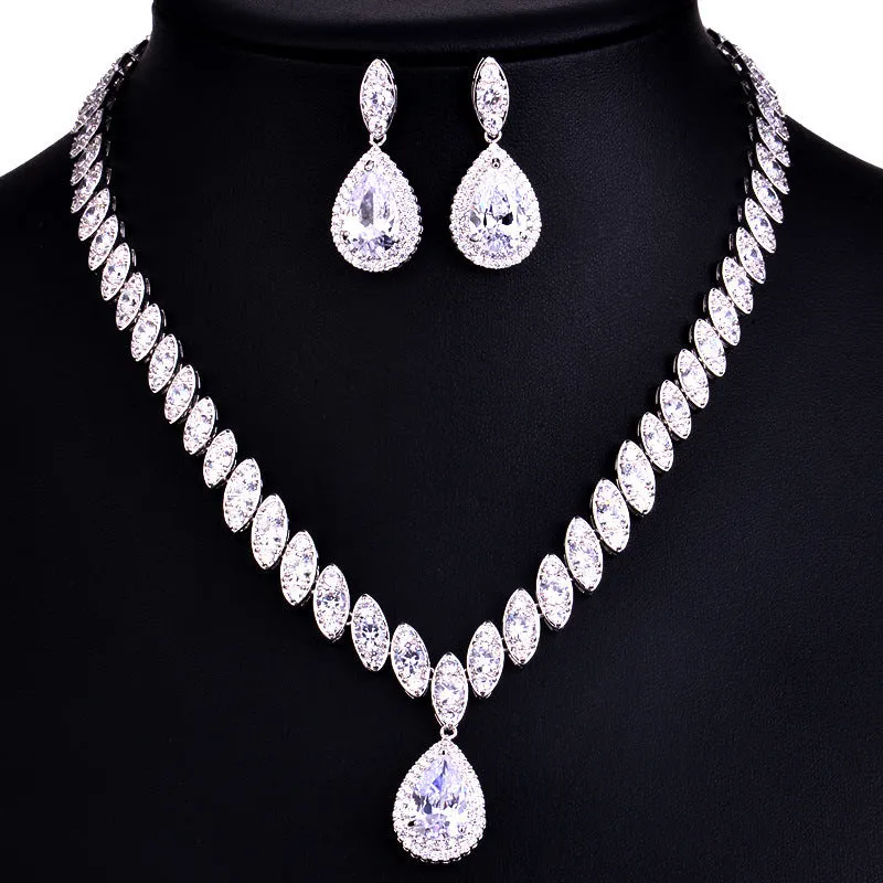 Two Piece AAA Zircon Jewelry Set