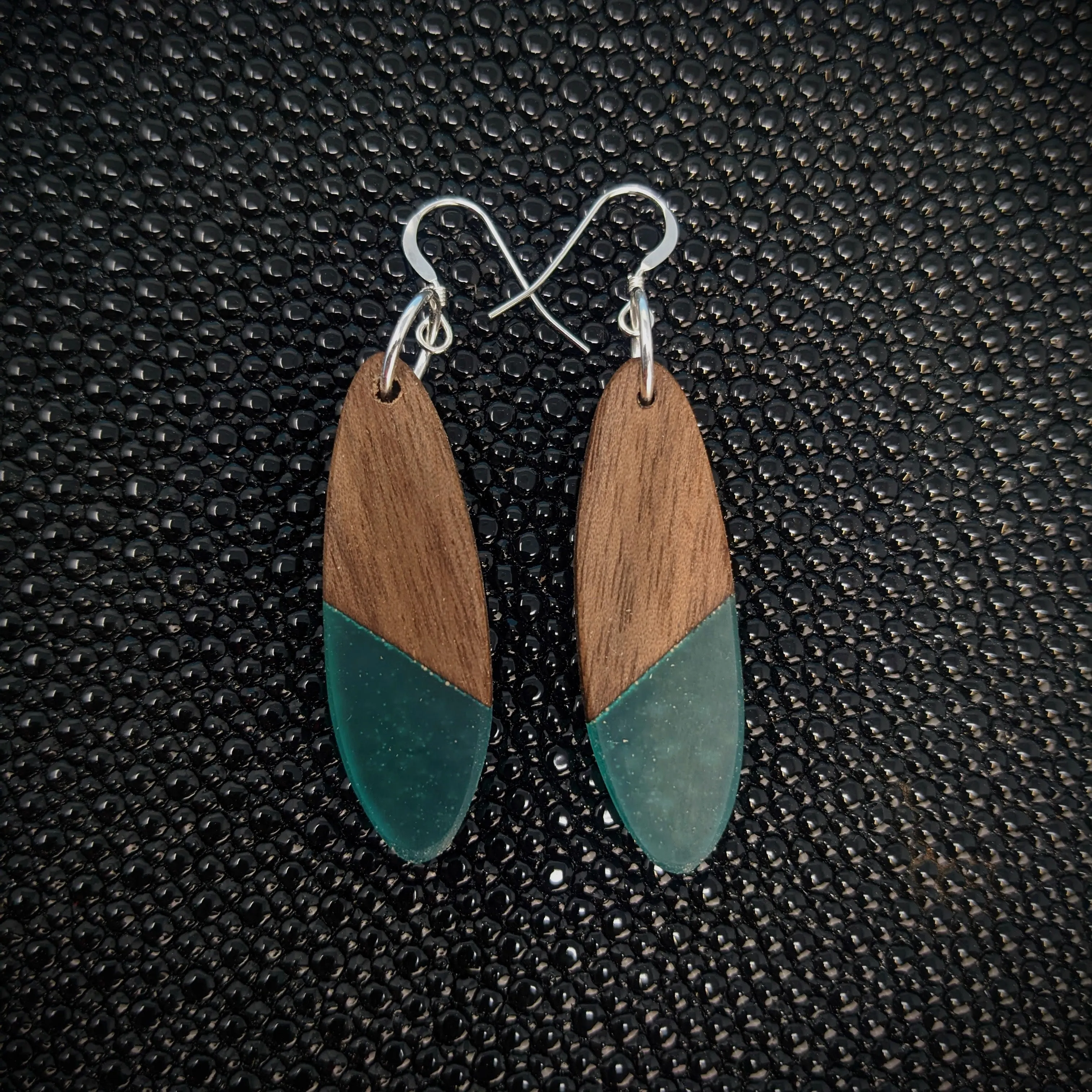 Walnut Oval Dangle Earrings