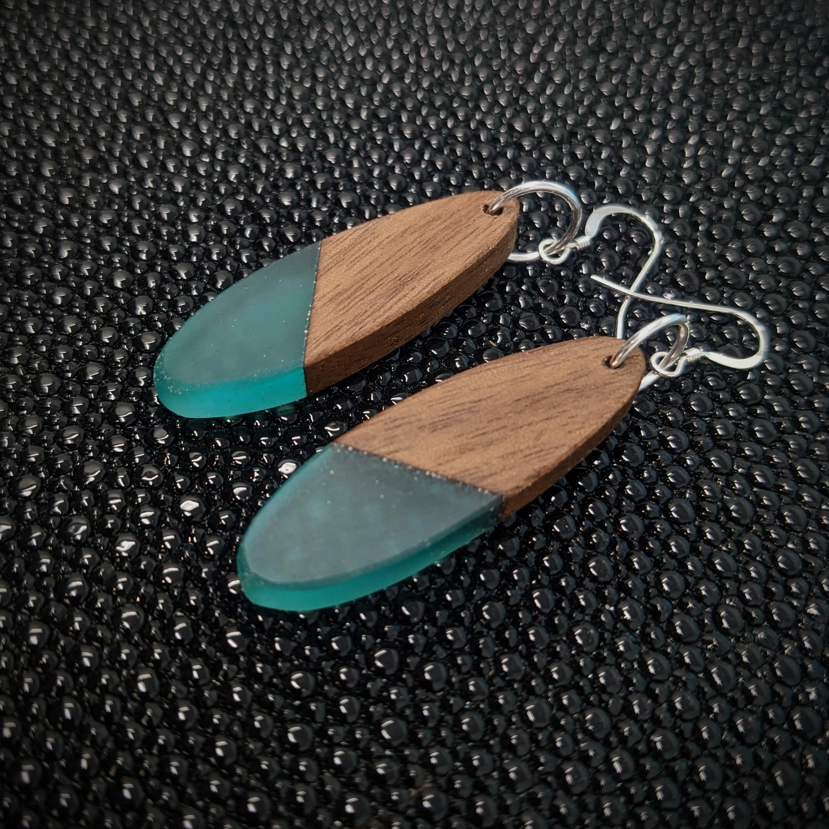 Walnut Oval Dangle Earrings