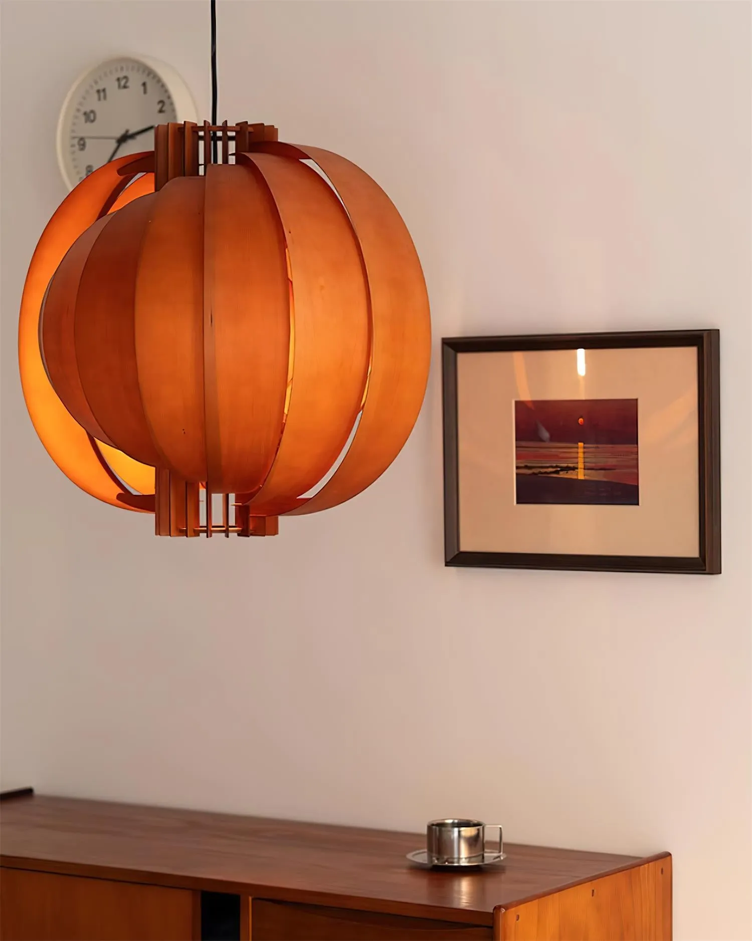 Wooden Lantern Pendant Lamp