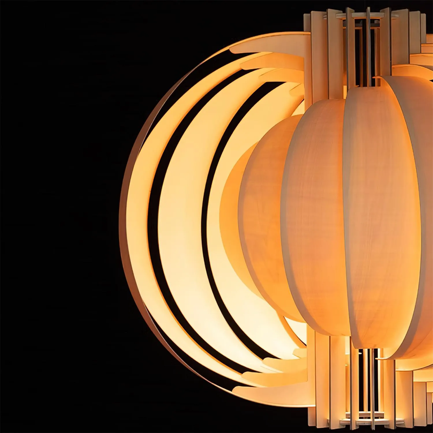 Wooden Lantern Pendant Lamp