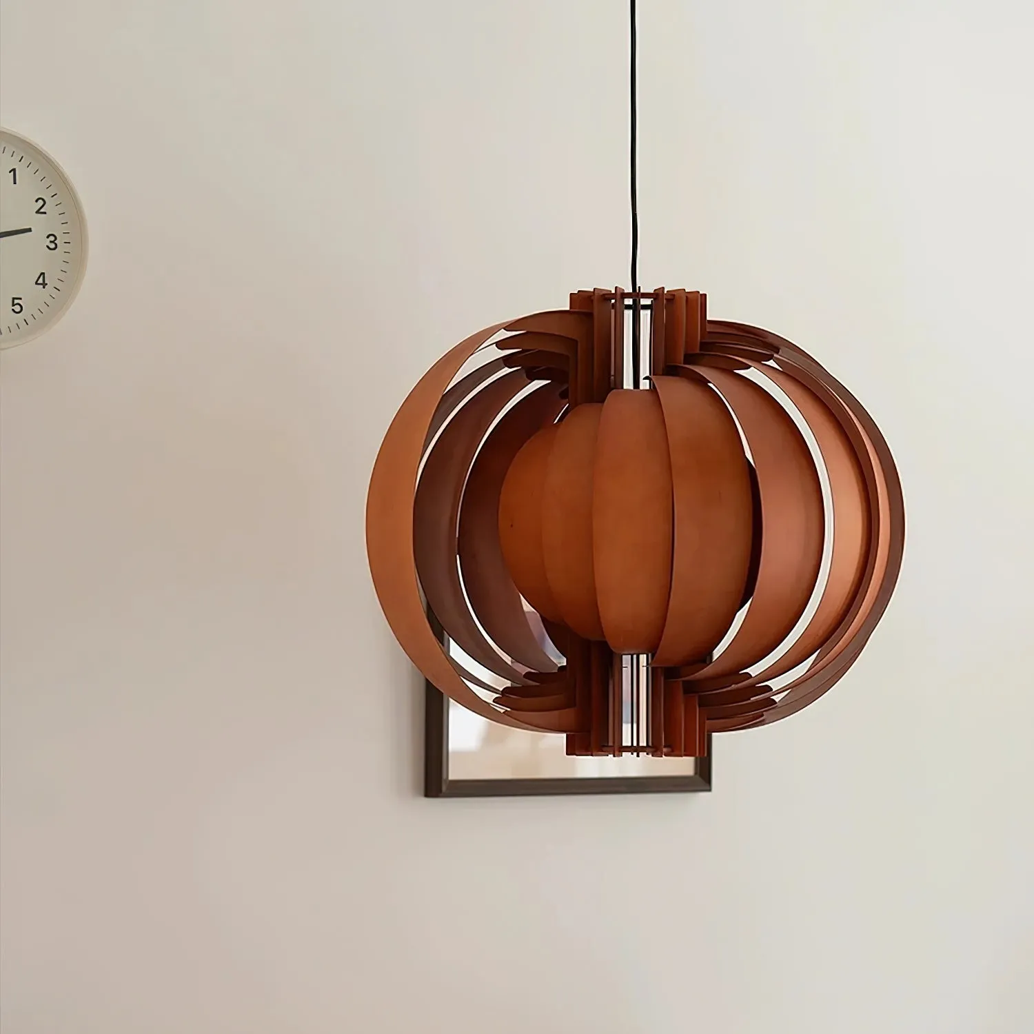 Wooden Lantern Pendant Lamp