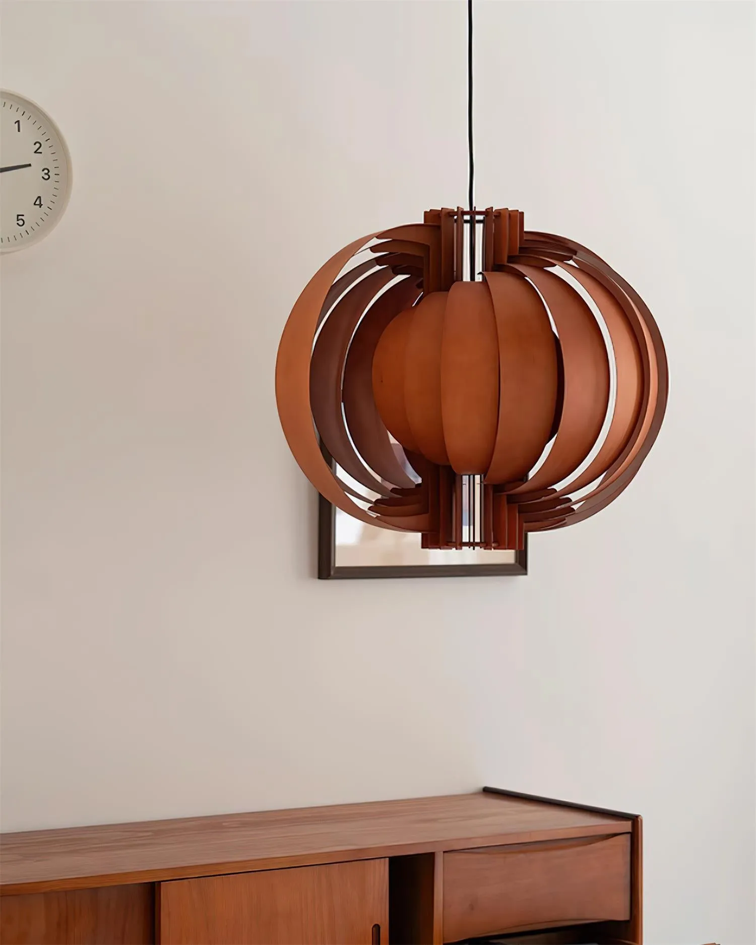 Wooden Lantern Pendant Lamp