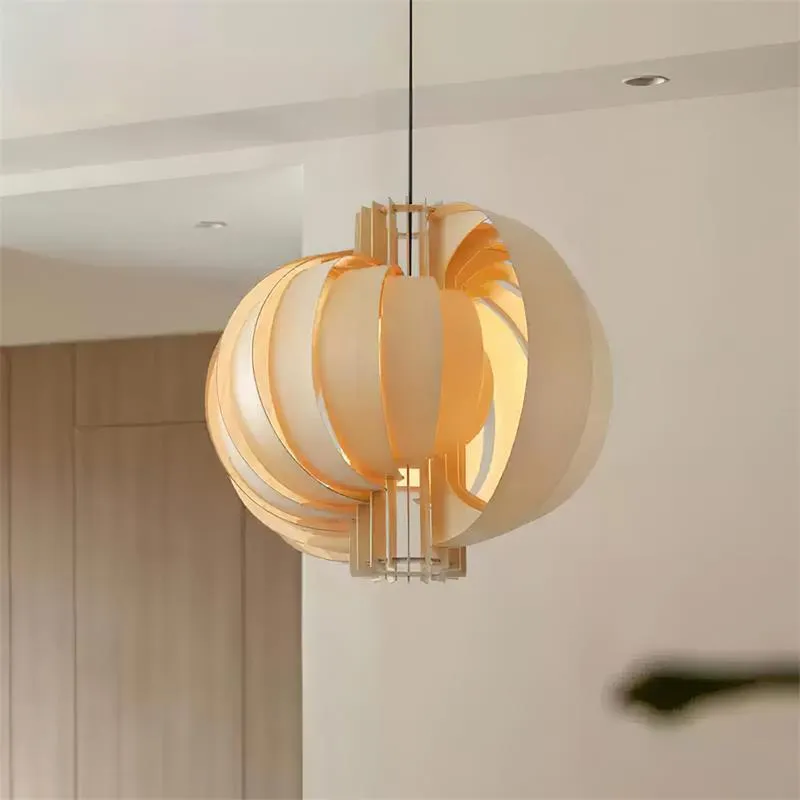 Wooden Lantern Pendant Lamp