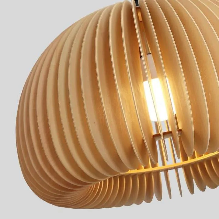 Wooden Pumpkin Pendant Lamp