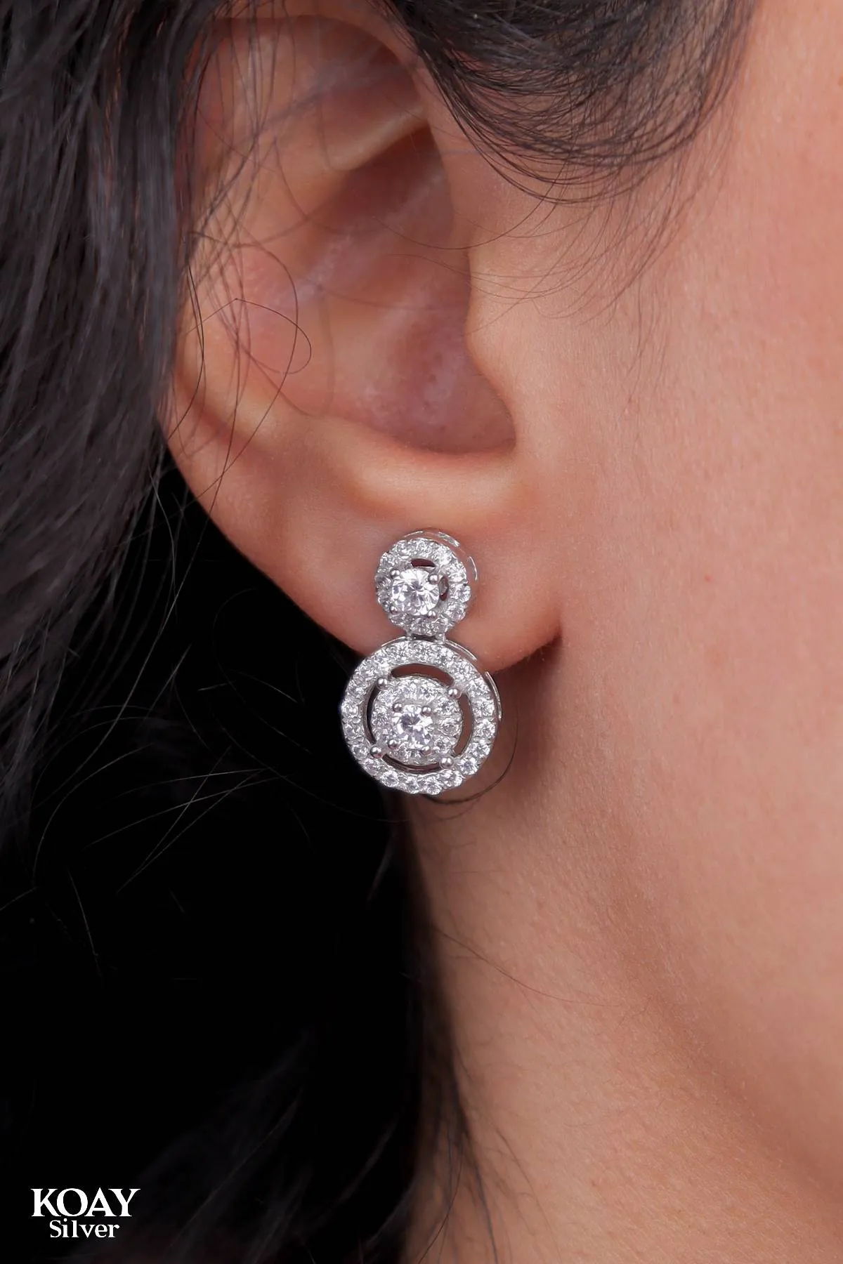 Zircon Circle (02) Earring